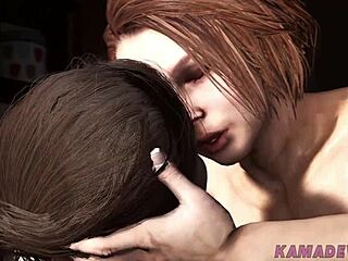 jill and claire share a tender moment of lesbian love with gentle grinding and fingering in uniform