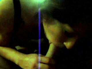 Brunette beauty subtly teases before delivering an enticing blowjob session