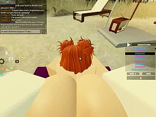 roblox porn with bent over big ass shaking in wet anal riding