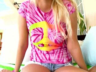 Vanessa Cage sexy blue eyes blonde coed big cock POV blowjob and cum swallow 😍