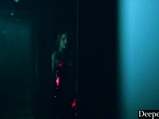 Deeper busty bombshell Octavia gets dominated and fucked hard with deepthroat blowjob blonde bondage cowgirl riding