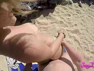 sexydea teases with beach doggystyle and wet pussy ride