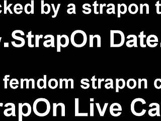 Get on your knees and deepthroat my strapon now!