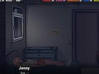 Lustful landlord worships innocent body in sexy hentai game outfit