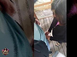 oh wow, can you handle this wild forest fuck and cum swallow with mature beauty candi annie?!