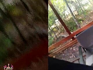 oh wow, can you handle this wild forest fuck and cum swallow with mature beauty candi annie?!