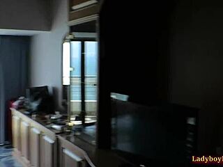 Thai Ladyboy Amy Gives Blowjob and Anal to New Client