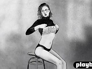 Skye Blue strips naked after office tease