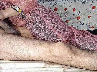 hey, this black salwar desi indian bhabhi gets her shaved pussy fucked hard doggystyle in homemade action