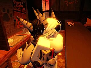 Hey, check out this shark girl totally pleasuring herself in a wild furry session!