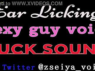 sexy ear licking asmr with guy moans and fucks