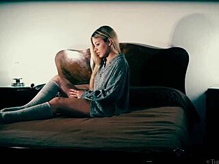 Oh Wow, Petite Teen Candice Fingers Her Shaved Pussy With A Flower!