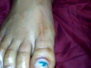 ebony feet stroke cock to cumshot