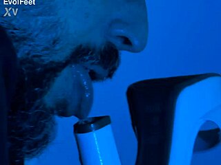 Horny Blonde Milf Teases with Barefoot Footjob Licking Juicy Toes and Wet Pussy