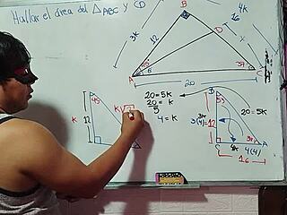 Nerdy asian teacher solves my bedroom math triangle