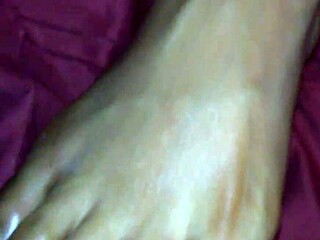 ebony feet stroke cock to cumshot