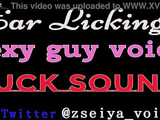 sexy ear licking asmr with guy moans and fucks