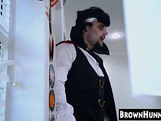 How does this chocolate teen's petite pussy taste on Halloween?