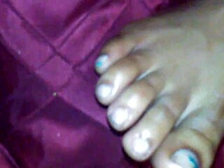 ebony feet stroke cock to cumshot