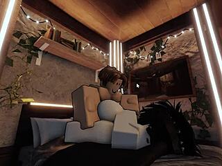 Roblox slut and friend creampie threesome pounding