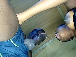 African teen's perfect tits SLURP my BBC to facial cum blast!