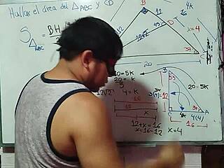 Nerdy asian teacher solves my bedroom math triangle