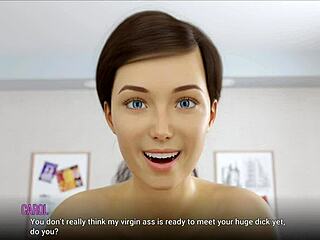 hot brunette university night big cock awaits