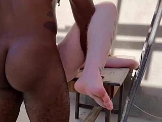 caught couple ripping clothes for wild anal fisting creampie!