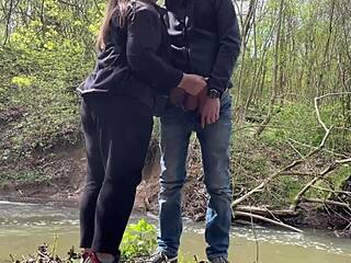 curvy mature tempts with sneaky handjob