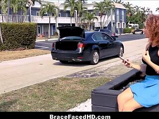 i love this cute thick ebony teen's new braces and blowjobs