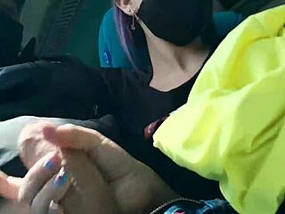 sexy latina blows boyfriend deep on public bus bogota medellin ride 👅🍆🚌