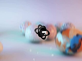 cute college blonde paints balls in sexy bunny outfit