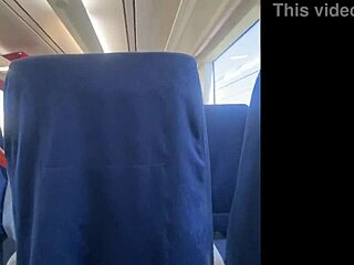 oops accidental train handjob ends with milf cumshot blast?