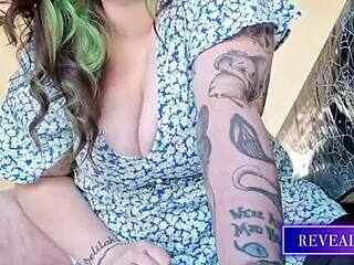 curvy babe rides dildo moaning loud in kinky clothes