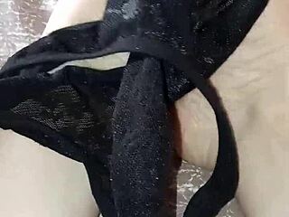 gretala teases perizoma on sexy ebony barefoot feet