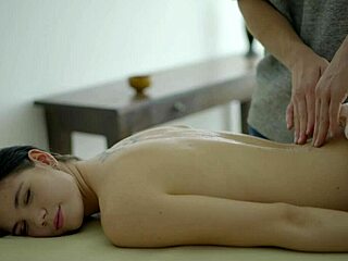 sexy teen vibrates shaved pussy to squirting orgasm!