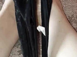 gretala teases perizoma on sexy ebony barefoot feet