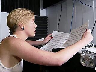 Skinny Teen Miley May Wrecked by Older Guys Gangbang Parody