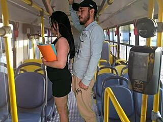 sexy teen gets public bus bang by monster cock workout