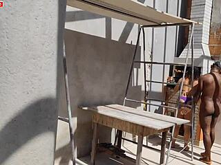 Barbecue girl craves full hot sausage plunge