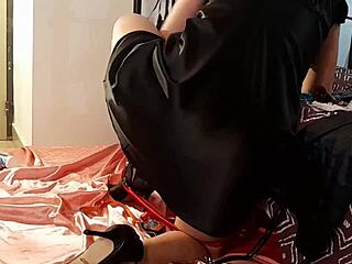 Fuck Party Leaves Sperm Covered Satin Lingerie On Blonde Slut