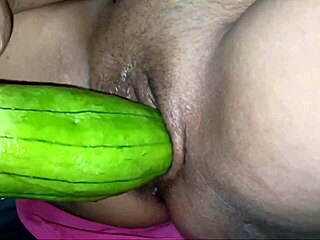 housekeeper tidies living room then polishes throbbing cock