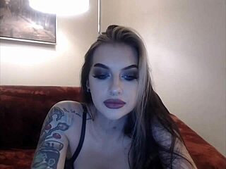 goth girl flaunts her perfect ten tits on webcam