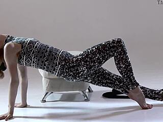 Russian Hairy Gymnast Rita Mochalkina Spreads Legs in Yoga Poses