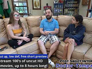 peek behind dr tampa's relaxed gyno exam with mira monroe