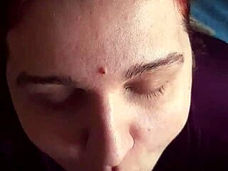 curvy bbw lover sucks monster cock gets facial cumshot