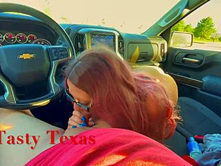 smoking milf hitchhiker sucks balls dry for ride