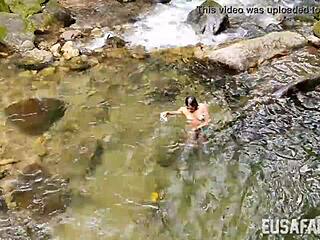 milf natural tits devoured in outdoor interracial public suck