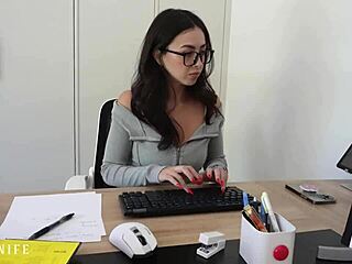 teacher's assistant chloe surreal's huge natural tits ride