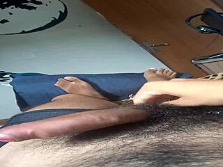 novinho strokes monster cock wildly on bed day 8!